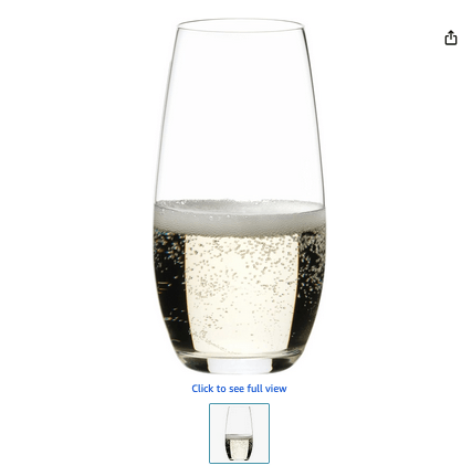 Riedel O Wine Tumbler Champagne, Set of 4